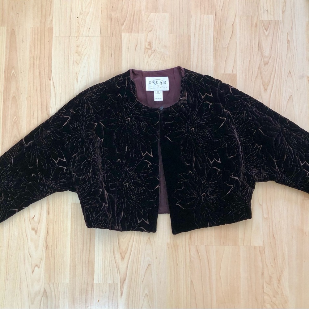 Oscar de la Renta silk evening coat circa 2000s